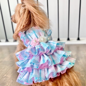 Layered Ruffle with flowers Small Dog Dress - Pomme d’amour
