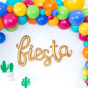 FIESTA Balloon Banner | Fiesta Balloons | Fiesta Script Letter Balloons | Cinco De Mayo Party Decor | Final Fiesta Party