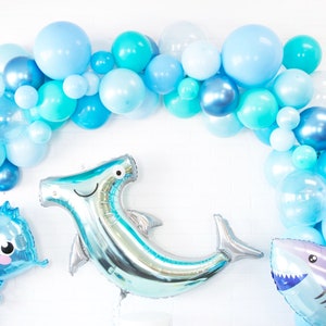 Ocean Blue Balloon Garland Kit | Mermaid Balloon Garland Kit | Under the Sea Balloon Garland | Shark Themed Birthday | Balloon Arch