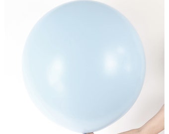 Matte Dusty Blue Giant Latex Balloon | Iceberg Latex Balloon - 24 inch | Gender Neutral Baby Shower Decor  | Made in USA