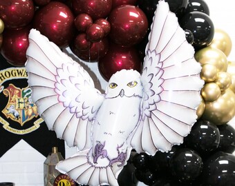 White Owl Balloon | Hedwig Mylar Balloon | 31 inches | Harry Potter Themed Birthday Party Decor | Harry Potter Balloon