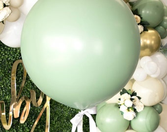 Giant Sage Balloon | Eucalyptus Giant Balloon | 24 Inch Eucalyptus Latex Balloon | Bridal Shower Decor  | Eucalyptus Wedding Decor