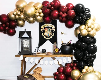 Witches and Wizards Balloon Garland Kit | Harry Potter Inspired Birthday | Witches & Wizards Halloween Party | Kids Halloween Decor