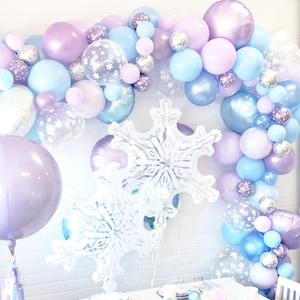 Frozen Balloon Garland Kit Frozen Balloon Arch, Winter Onederland Party Frozen Birthday Party, Frozen Party Decor, Frozen Balloons image 1