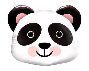 PANDA Balloon - Giant Panda Head Mylar Balloon - 31 Inch - Safari Animal Baby Shower - Wild One 1st Birthday - Safari Balloons
