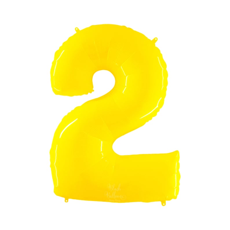 Giant Number Balloons Bright Yellow Mylar Number Balloons Etsy