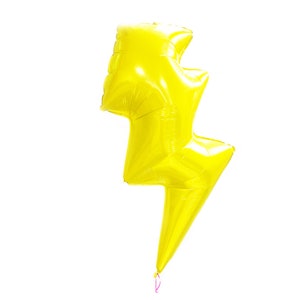 Lightning Bolt Balloon - Giant Lightning Mylar Balloon - Superhero Party Decor, Superhero Birthday Party, Teen Party, 36 Inch Mylar