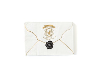 Witch and Wizard Acceptance Letter Napkins | Envelope Shaped Napkins | Kids Halloween Party | Harry Potter Party | Witch and Wizard Party