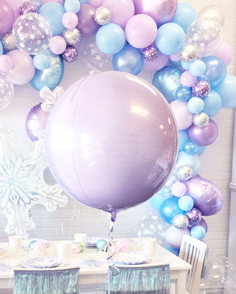 Frozen Balloon Garland Kit Frozen Balloon Arch, Winter Onederland Party Frozen Birthday Party, Frozen Party Decor, Frozen Balloons image 10
