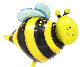 BUMBLE BEE Balloon - Giant Bee Mylar Balloon - Bee Party Decoration - Bee Balloon for Bee 1st Birthday, What Will Baby Bee Baby Shower