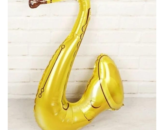 Saxophone Balloon | Giant Saxophone Mylar | Music Party Decor | Jazz ...
