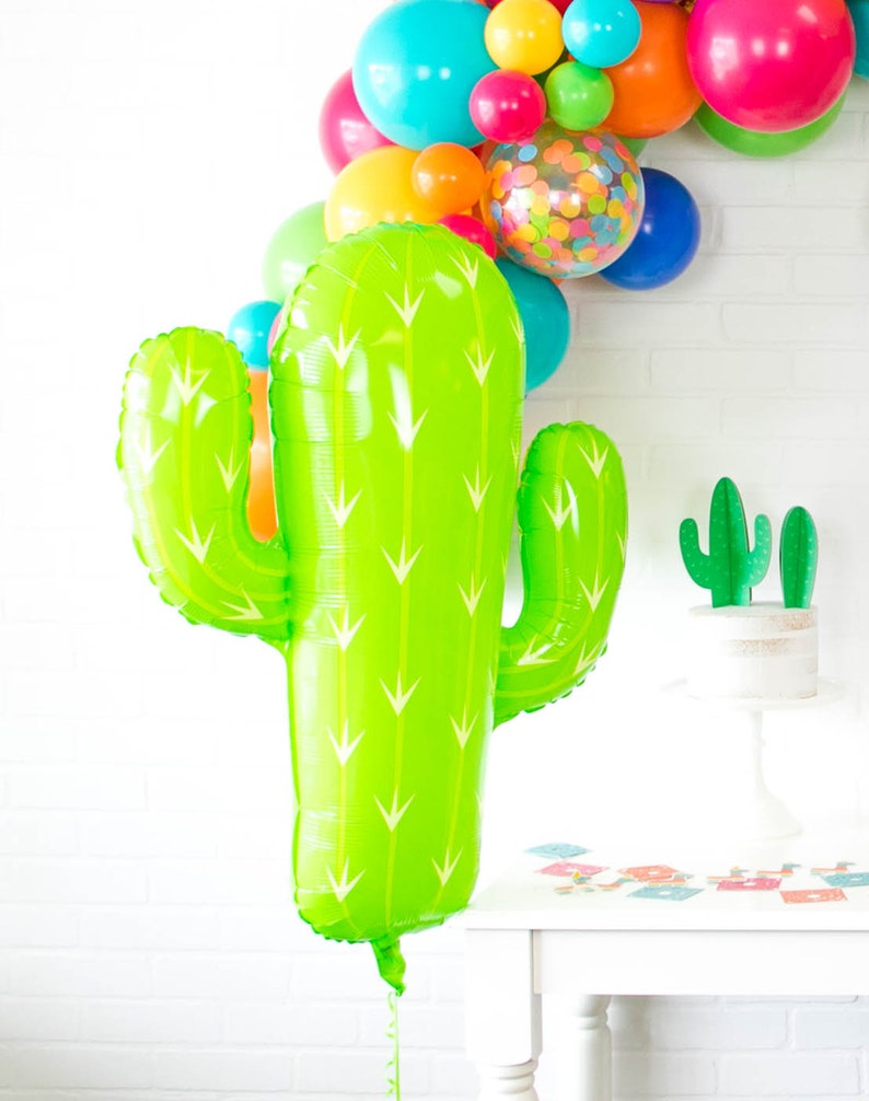 31 Inch Mylar Balloon Cinco de Mayo Fiesta Party Decor Cactus Party CACTUS Balloon Giant 31 Inch Cactus Balloon Cactus Party Decor