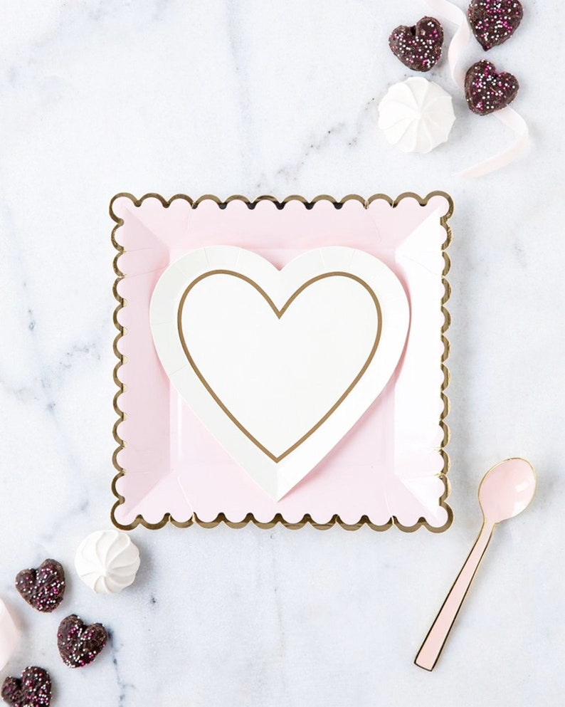 Heart Shaped Dessert Plates Etsy