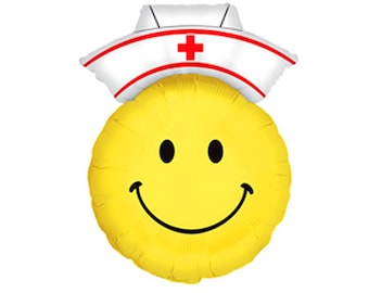Nurse Emoji - Emoji Mylar Balloon - Emoji Party Decorations, Nurse Appreciation Day, Nursing School Graduation,  Emoji Mylar Balloon 28 Inch