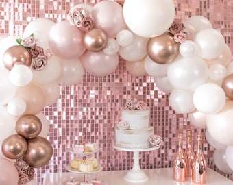 Blush and Pink Bridal Shower Balloon Garland Kit | Bridal Shower Decorations | Swan Party Balloon Garland | Rose Gold and Blush Balloon Arch