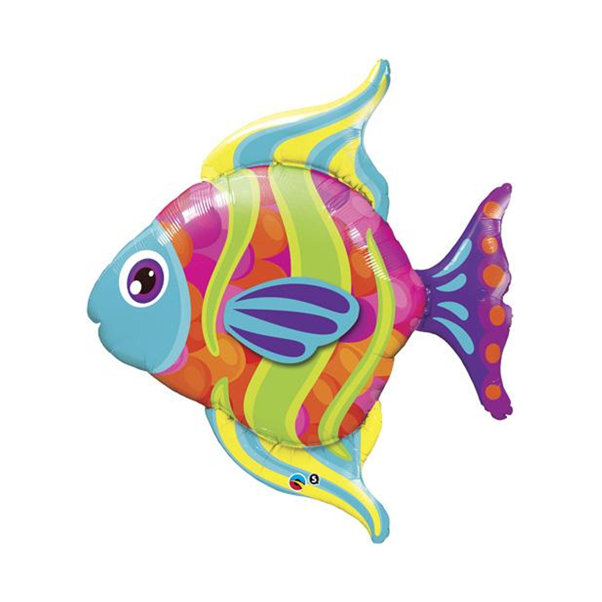 TROPICAL FISH Balloon Giant Tropical Fish Mylar 43 Inch Under the