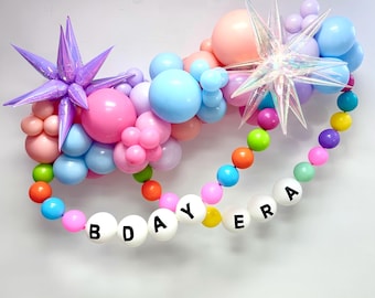 Arco de globos de Birthday Era / Kit de guirnalda de globos de pulsera de la amistad / Decoraciones para fiestas de cumpleaños de amantes / Globos Starburst