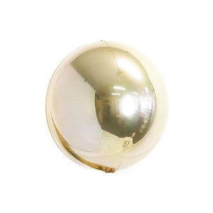Metallic Sphere Balloon | Round ORBZ Balloon | Available in 4 sizes | Rose Gold Gold Silver Balloon | Designer Balloons | USA Made