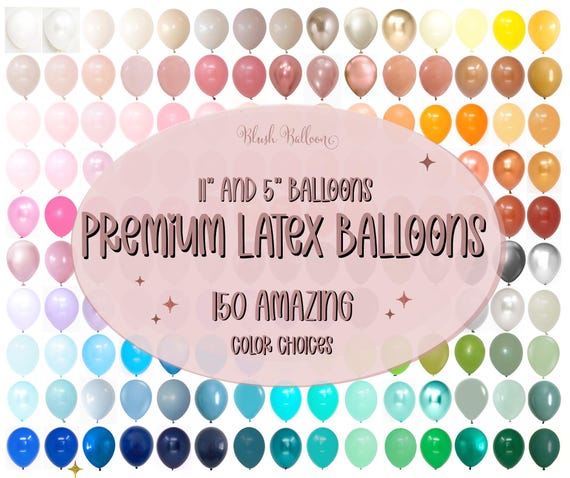 Latex Balloons | 17 Inch, 11 Inch and 5 Inch Latex Balloons by Tuftex Sempertex and Others | Pick Your Own Colors with 170 Options