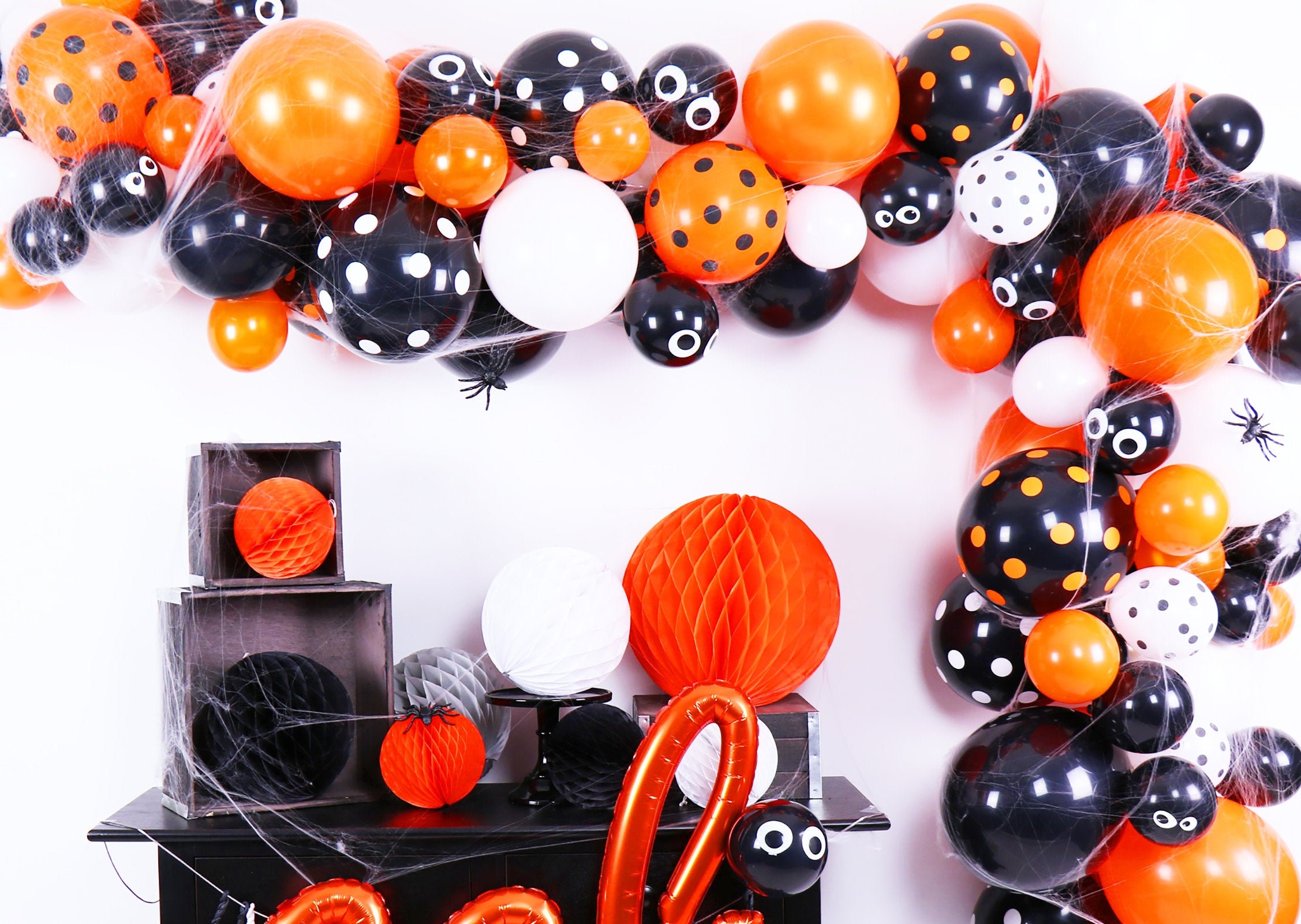 Halloween DIY Balloon Garland Kit in Black and Orange Etsy