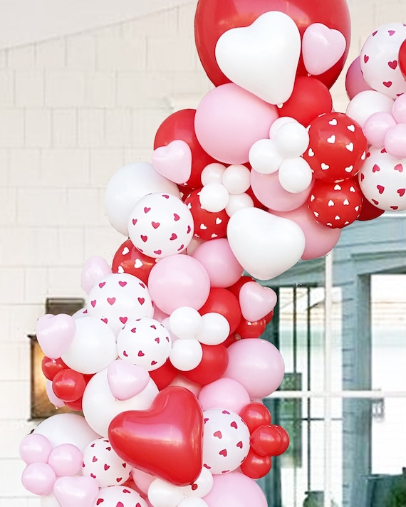 Valentine's Day Balloon Garland - SELF-INSTALL  Partistry Events -  Baltimore, Washington Balloon Decor
