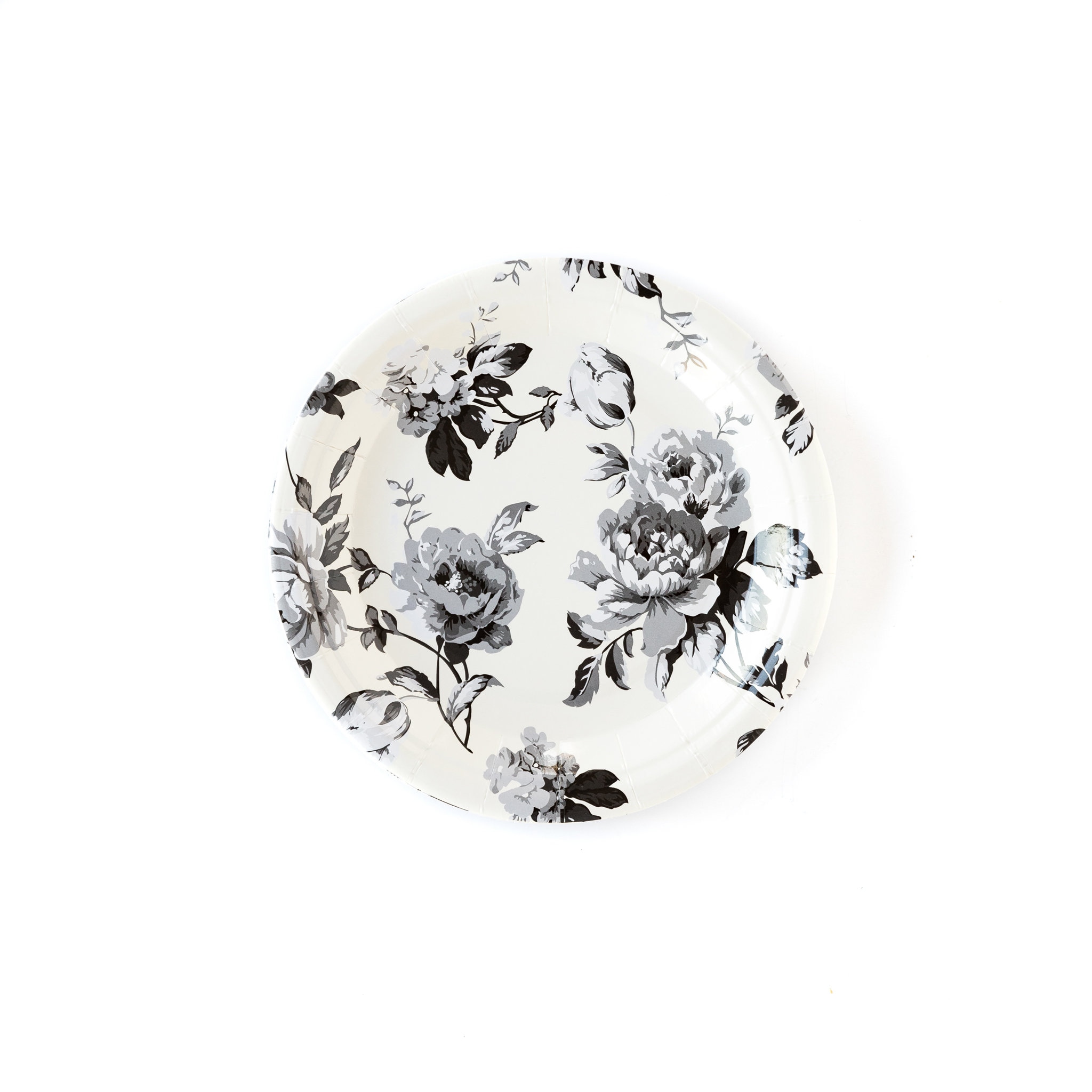 Black and White Floral Paper Plates Gingham Farms Plates Pack of 8 Black  and White Floral Dessert Plates 