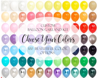 Custom Balloon Garland Kit | Design Your Own DIY Balloon Garland | 112 Color Choices | Custom Balloon Arch | Handmade | 100% Biodegradable