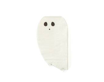 Ghost Halloween Napkins | Black and White Ghost Napkins | Halloween Table Decor | Kids Halloween Party | Pack of 25 Napkins