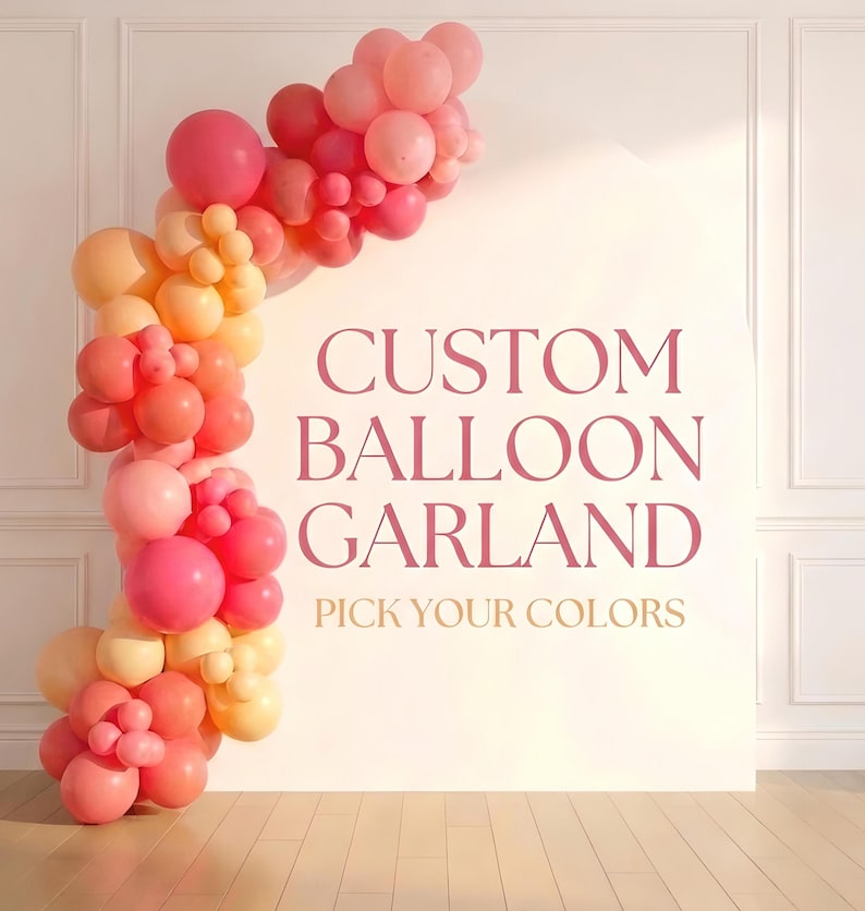 Custom Balloon Garland Kit | DIY Balloon Arch Kit | Build Your Own Balloon Garland | Choose Your Own Colors | 150 Color Choices imagen 1