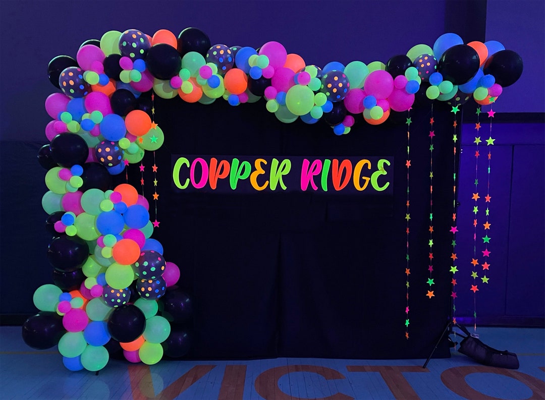 NEON Balloon Garland Kit NEON Balloon Arch Disco Party 70's Party