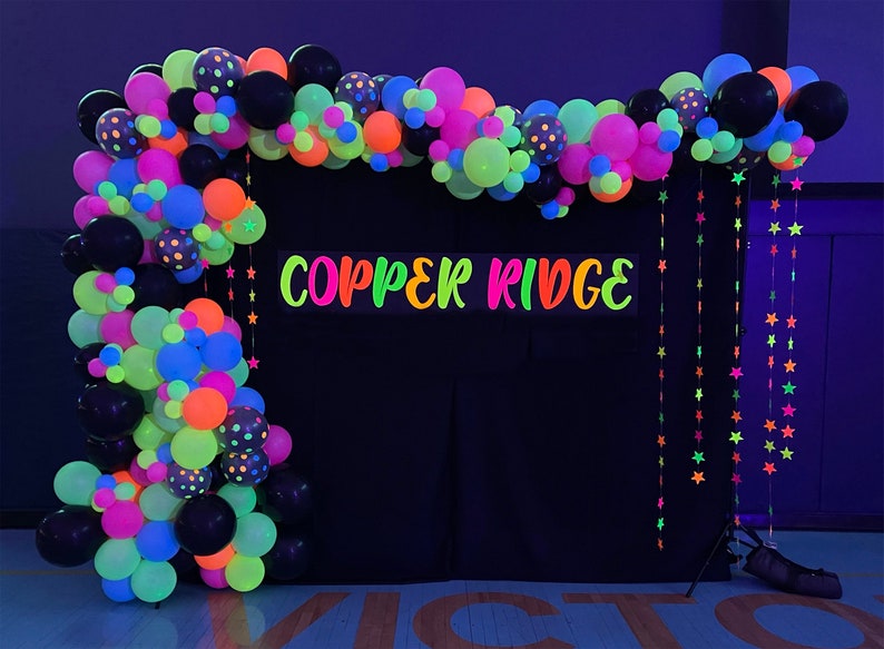 NEON Balloon Garland Kit NEON Balloon Arch Disco Party Etsy