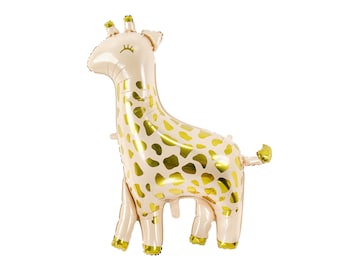 Blush Giraffe Balloon | Giant Giraffe Mylar Balloon | Safari Baby Shower | Wild One | Jungle Birthday Party Decor | 40 inches