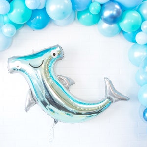 HAMMERHEAD SHARK Balloon - Shark Mylar Balloon - Under the Sea Party - Beach Birthday, Pool Party - Surf Summer Party Decor - 41 Inch