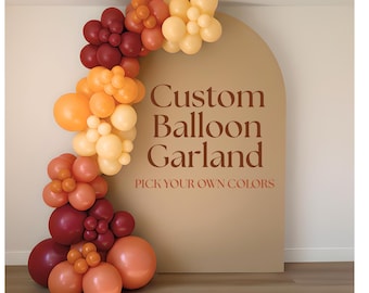 Custom Balloon Garland | DIY Balloon Arch Kit  | Choose Your Own Colors | 160 Color Options
