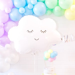 Cloud Balloon - Puffy Cloud Balloon,  30 Inch Non-Foil Balloon,  Rainbow Party, Airplane Party, Sunshine Party