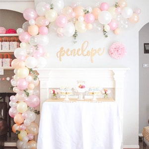 Bridal Shower Balloon Garland Kit | Blush and Ivory Balloon Arch | Balloon Arch - 5 lengths | Customizable Colors