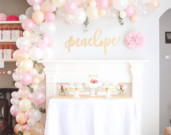 Bridal Shower Balloon Garland Kit | Blush and Ivory Balloon Arch | Balloon Arch - 5 lengths | Customizable Colors