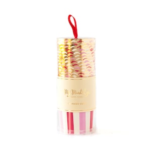 Valentine Baking Cups | Valentine Treat Cups | Red and Pink Baking Cups | Striped Treat Cups | Valentine Party Favors | Pack of 8 Cups