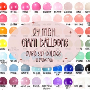 Giant Latex Balloon | Round 24 Inch Latex Balloon | Tuftex, Sempertex, Kalisan  | Jumbo Balloons | Birthday balloons | Balloon Garland Extra