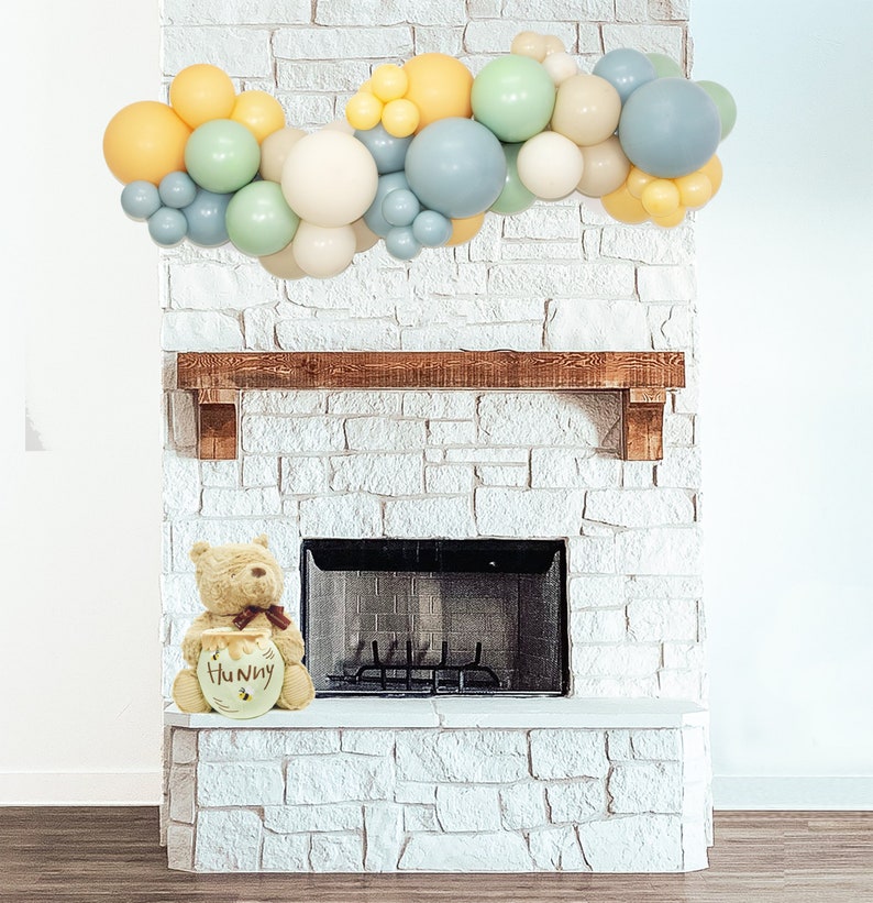 Classic Winnie the Pooh Balloon Garland Kit Retro Winnie the Pooh Balloon Arch Neutral Colored Baby Shower matte colors image 2