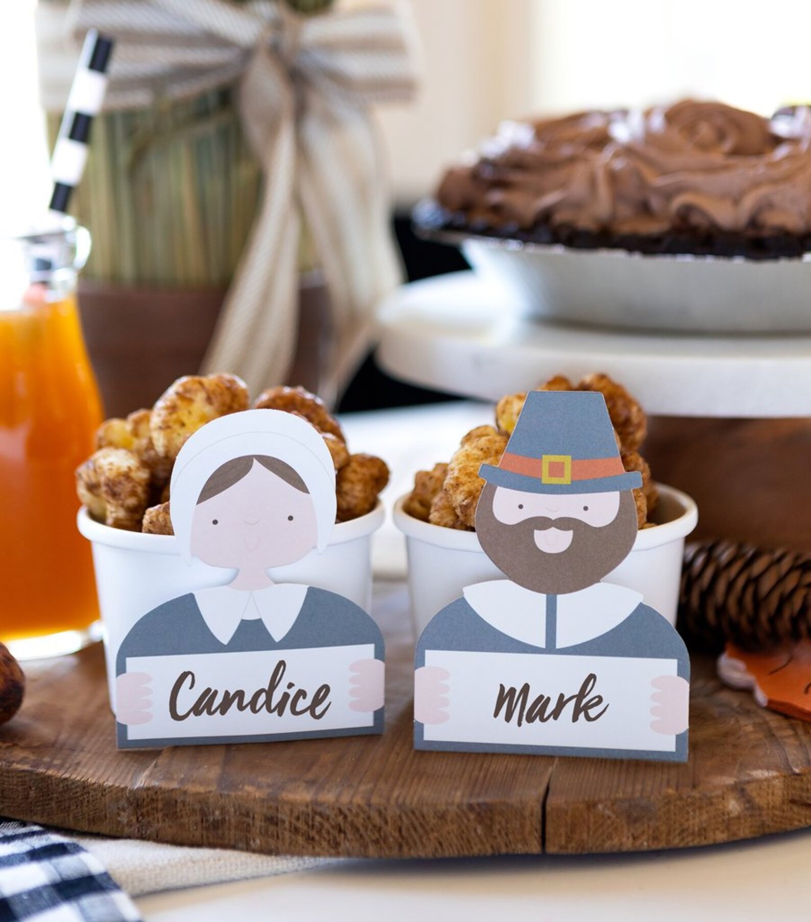 Pumpkin Pie Thanksgiving Plates Pumpkin Pie Dessert Plates Etsy