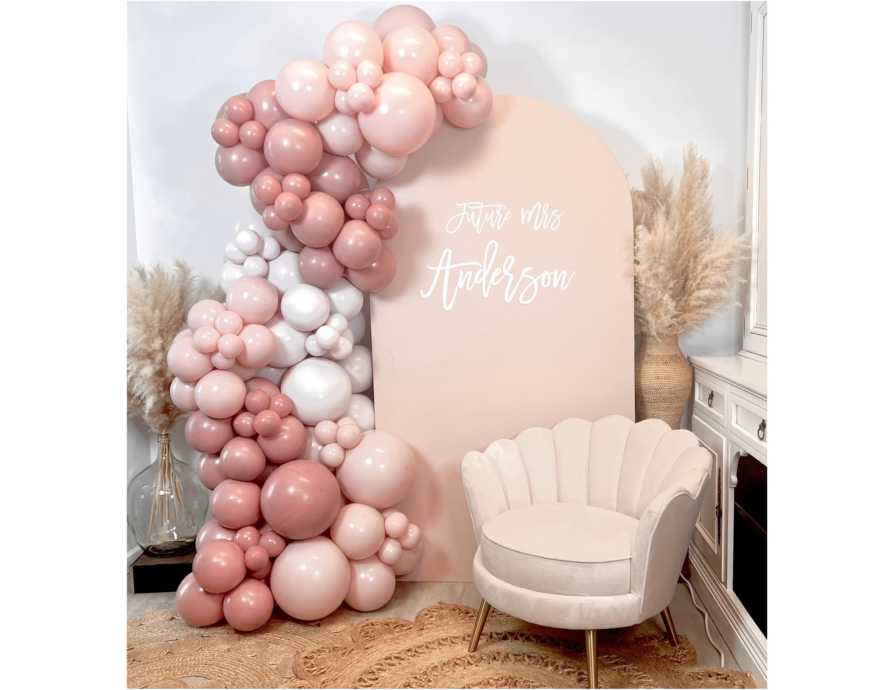 200pcs Dusty Pink Chrome Rose Gold Balloon Garland Arch Kit Wedding  Decoration Birthday Party Anniversary Baby Shower Gender Reveal Supplies 