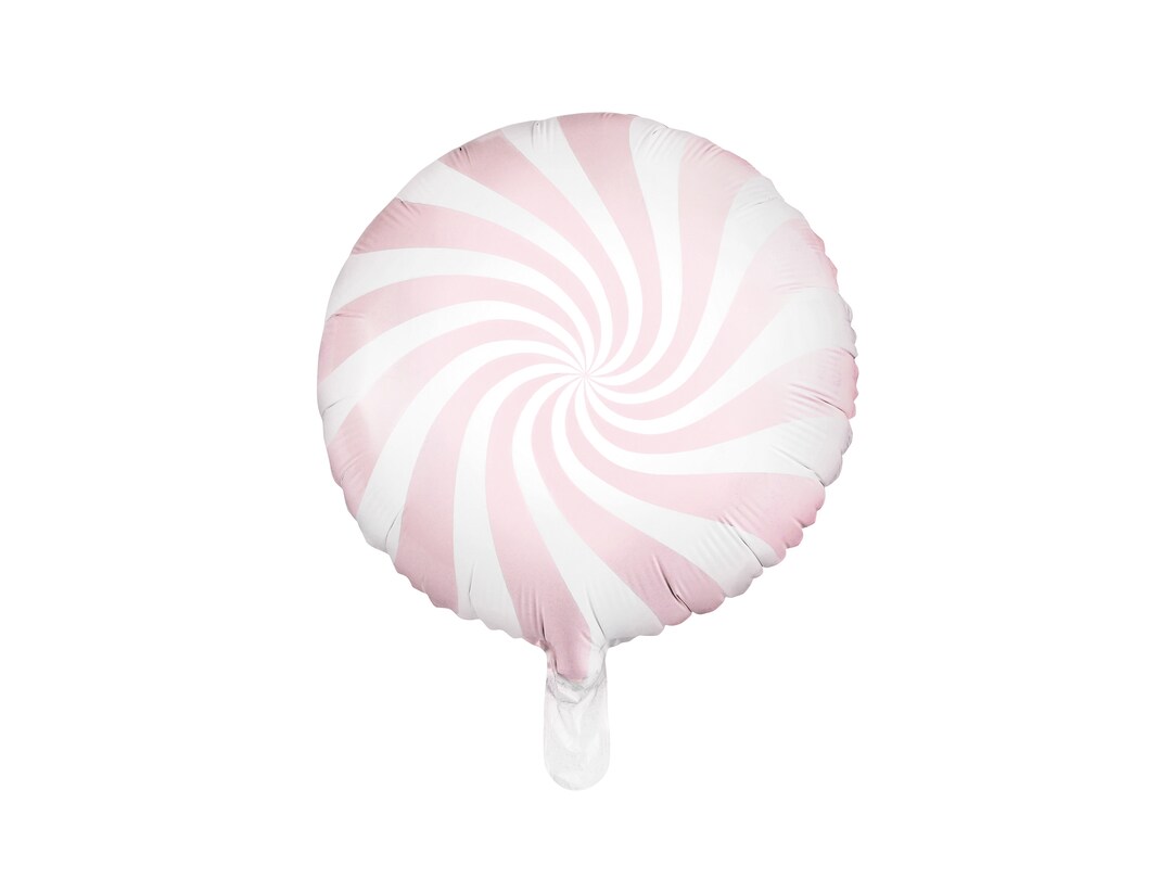 Ballon Bonbon Candy Swirl - rouge - 45 cm aluminium mylar helium