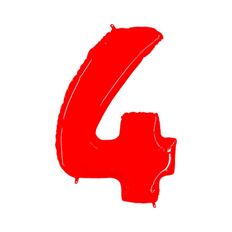 Giant Number Balloons Bright Red Mylar Number Balloons