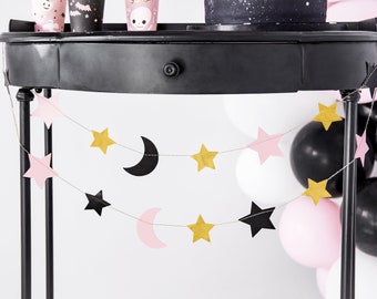 Halloween Stars and Moon Garland | Halloween Party Decor | Kids Halloween | Stars and Moon Banner | Halloween Banner