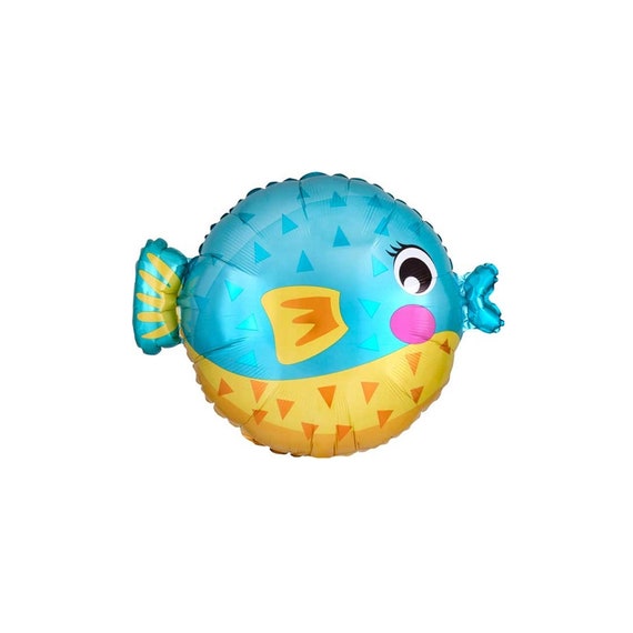PUFFER FISH Balloon Puffer Fish Mylar 19 Inch Under the Sea Party