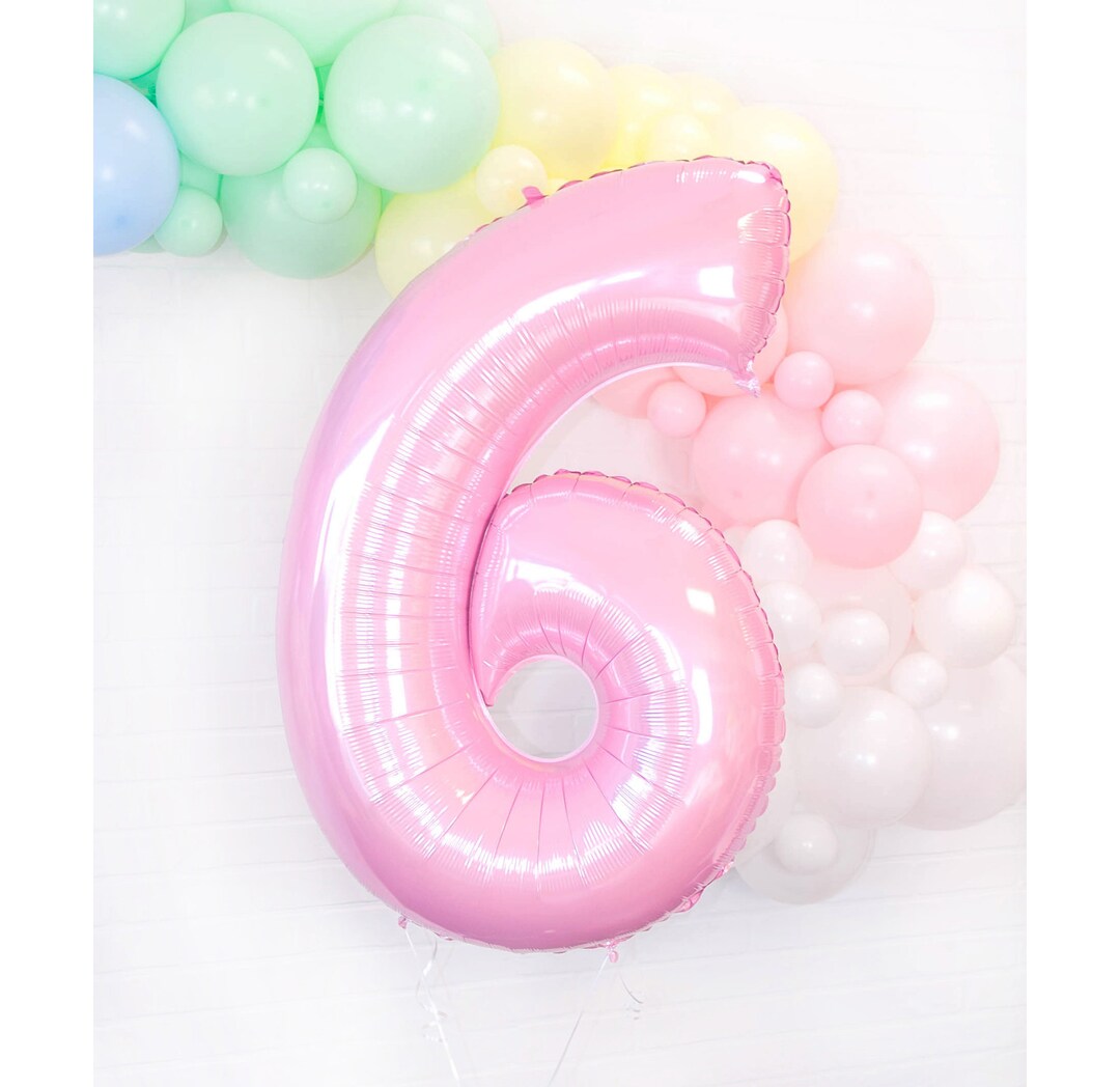 Giant Light Pink Number Balloons Pink Mylar Number Balloons 40 Inch