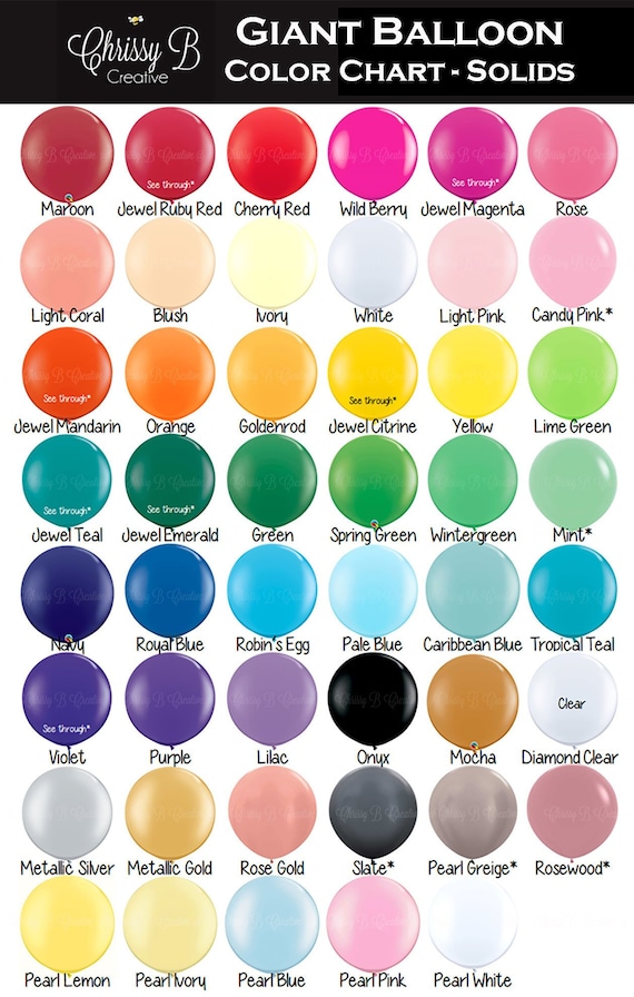 Qualatex Color Chart