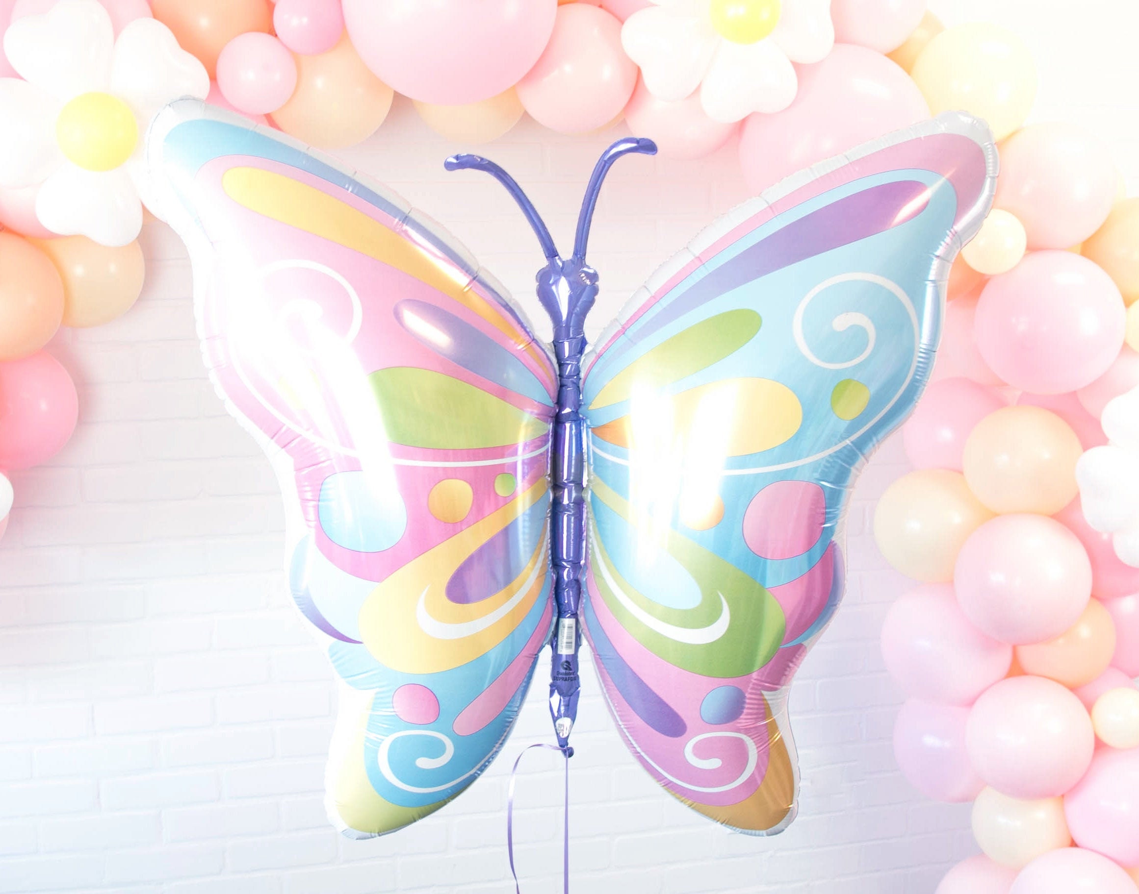 BUTTERFLY Balloon Giant Pastel Mylar Butterfly Balloon Etsy