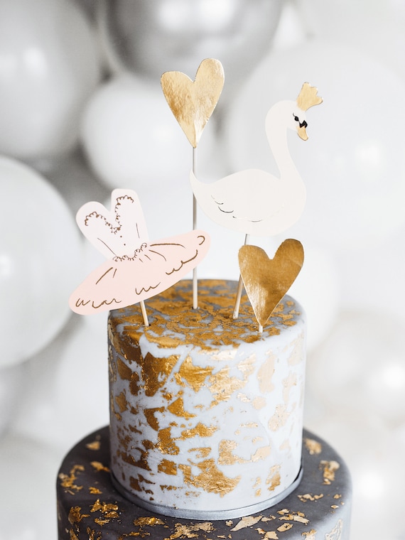 Lovely Swan Cake Topper France Topper Gateau De Cygne Et Etsy